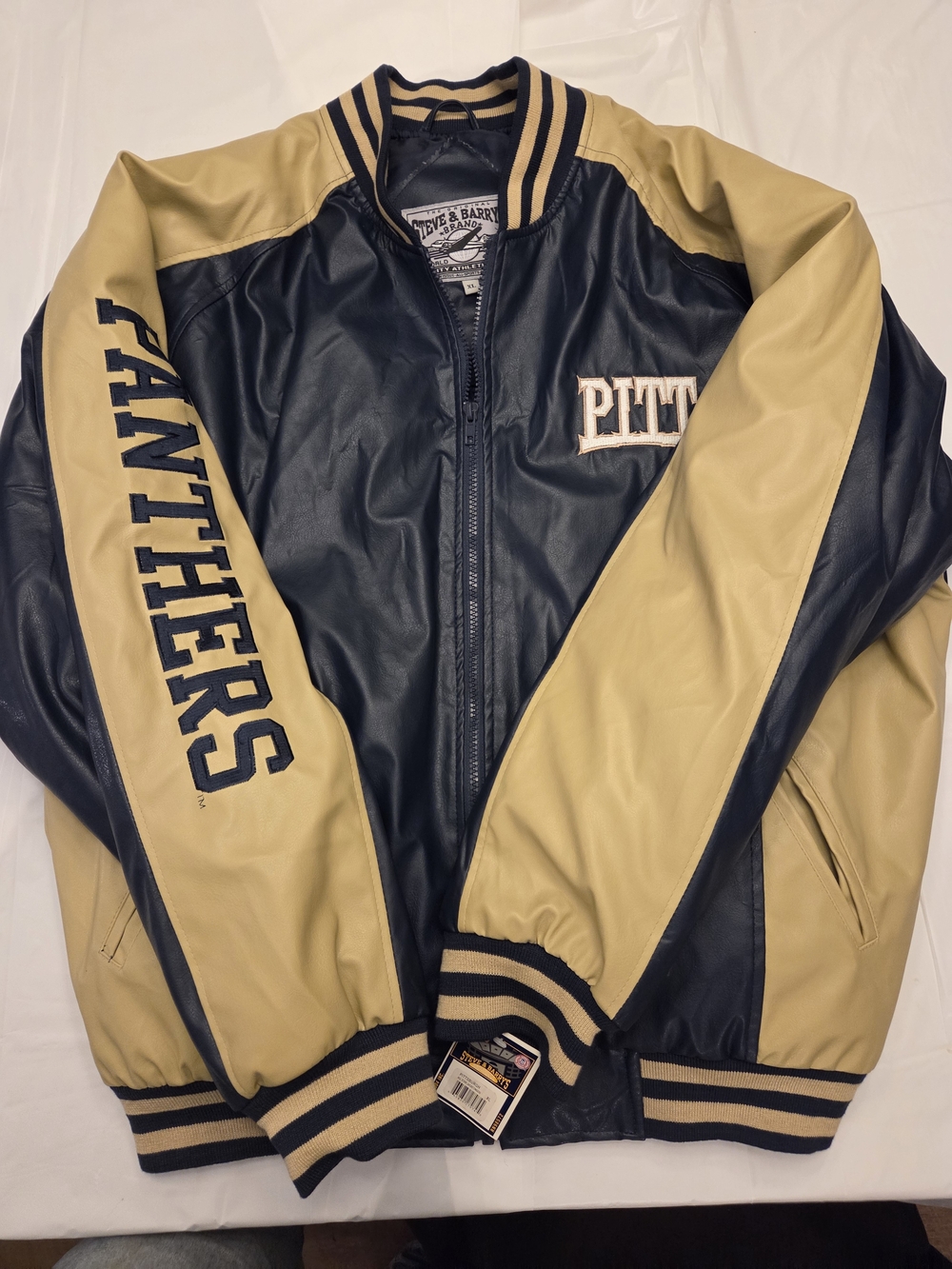 Steve & Barry's Navy and Gold Pitt Panthers Bomber Jacket